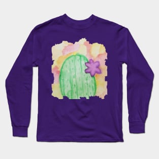 Beautiful Watercolor Cactus Long Sleeve T-Shirt